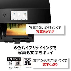 Canon キヤノン PIXUS TS8430 ブラック プリンター A4インクジェット複合機 高画質 ハイスペックモデル 6色ハイブリッドネット通販 年賀状印刷 年賀状作成ソフト セール