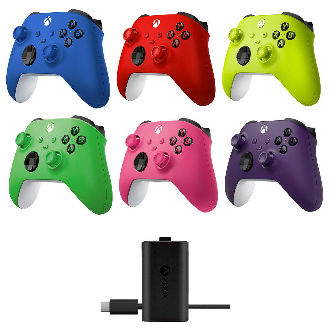 X box Xbox ワイヤレス コントローラー ＆ Xbox 充電式バッテリー＋USB-C ケーブル