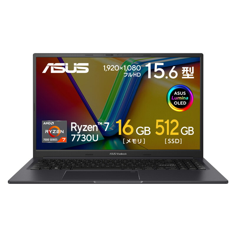 ASUS Vivobook 15X OLED M3504YA M3504YA-L1154W ノートパソコン 15.6型 Ryzen 7 7730U 8 コア / 16 スレッド メモリ 16GB SSD 512GB 有機EL Bluetooth Wifi6 Windows11 WPS Office付き 日本語…