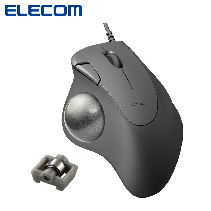 エレコム 有線 トラックボールマウス IST ベアリング支持 親指操作 36mmボール 5ボタン Windows Mac Chromebook ブラック M-IT11URBK