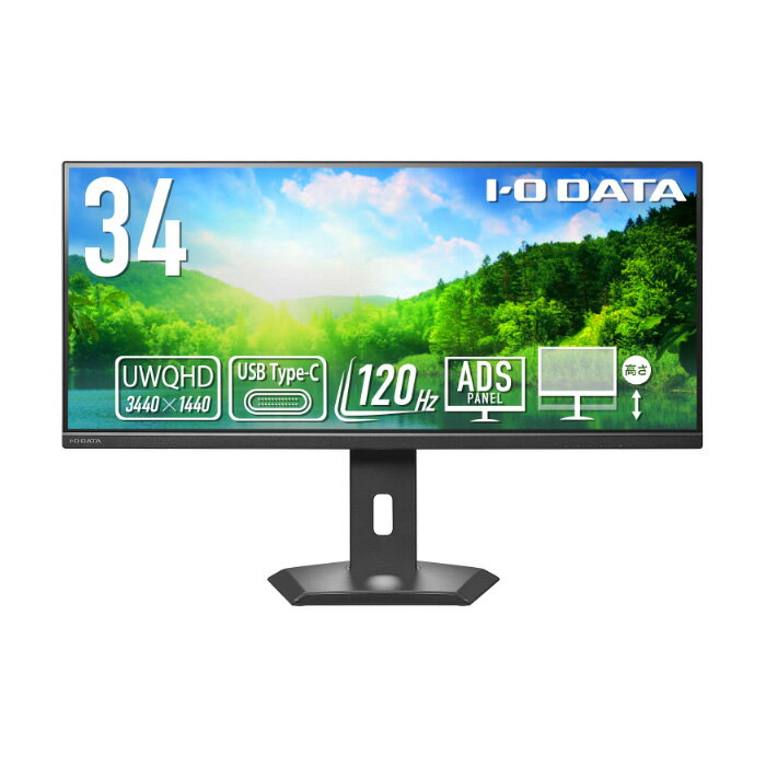 楽天楽天スーパーDEALSHOPアイ・オー・データ I-ODATA 34型液晶ディスプレイ UWQHD＆120Hz対応 65W給電USB Type-C搭載 LCD-CWQ341SDB-FX