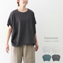 ＼10％offクーポン配布中／ harmonie 82430640 アルモニ オーガニックコットン天竺 切り替えBIGプルオーバー 半袖TEEシャツ -organic cotton- ギフト 母の日 プレゼント ランキング