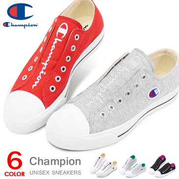 チャンピオン スニーカー スリッポン レディース メンズ 靴 ローカット キャンバス シューズ Champion センターコート SLIP LC025 LC048 白 黒