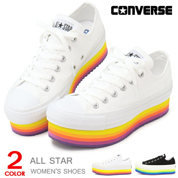 コンバース CONVERSE 厚底スニーカー レディース オールスター 厚底 スニーカー ローカット ヒール 靴 CONVERSE ALL STAR CHUNKYLINE RB OX