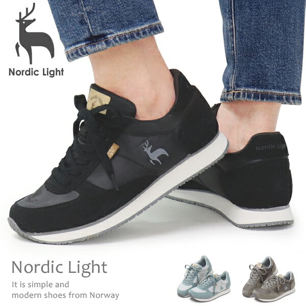 クラシックスニーカー ウォーキングシューズ レディース スニーカー カジュアルシューズ ローカット 靴 軽量 おしゃれ Nordic Light ノルディックライト NL0005
