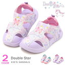 サンダル キッズ スポーツサンダル 女の子 アクアシューズ キッズサンダル クマ ユニコーン かわいい 軽量 Double star 4609