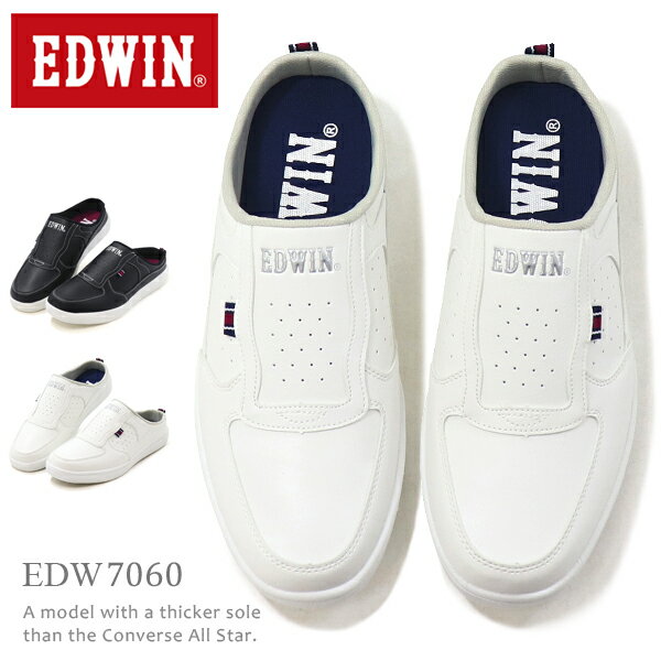 EDWIN メンズ サボサンダル モックシューズ スリッポン スリッパ サンダル サボ クロッグサンダル 靴 軽量 軽い 仕事 オシャレ エドウィン EDW-7060