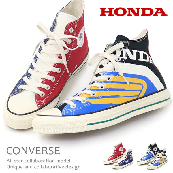 コンバース ホンダ Honda メンズ スニーカー ハイカット オールスター ウィングマーク バイク コラボ 企業コラボ REACT 靴 CONVERSE ALL STAR (R) HONDA RS HI HONDA WP HI