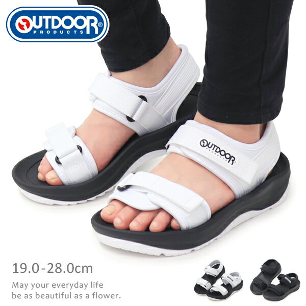 OUTDOOR PRODUCTS サンダル キッズ メンズ レディース スポーツサンダル 男の子 女の子 男性 女性 2E ..