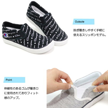 チャンピオン キッズ スニーカー 靴 キッズシューズ ジュニアシューズ 男の子 女の子 子供靴 Champion KIDS センターコート SLIP KC003