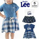 Buddy Lee ドッキングワンピース 半袖 ワンピース キッズ ベビー 女の子 子供服 フレンチスリーブ Tシャツ スカート デニム 花柄 341187121 341182126 341187126