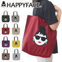HAPPY FACE バッグ トートバッグ レディース マザーズバッグ a4 大きめ 大容量 撥水 ナイロン 刺繍 お出かけ 肩掛け レディエマ ハッピーフェイ...