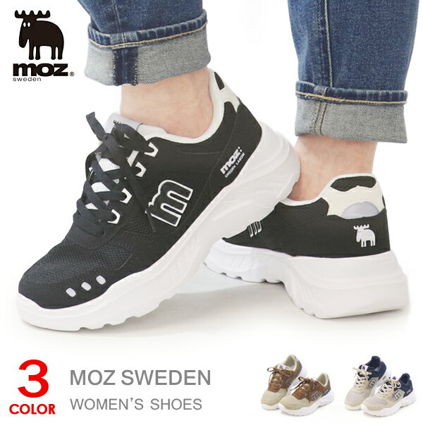 乐天商城 - moz モズ スニーカー レディース ウォーキングシューズ カジュアルシューズ 靴 軽い MZ-1331