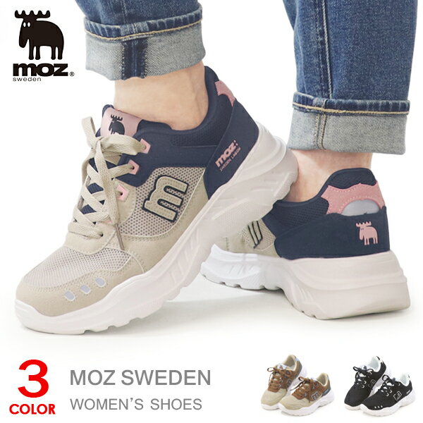 乐天商城 - moz モズ スニーカー レディース ウォーキングシューズ カジュアルシューズ 靴 軽い MZ-1331