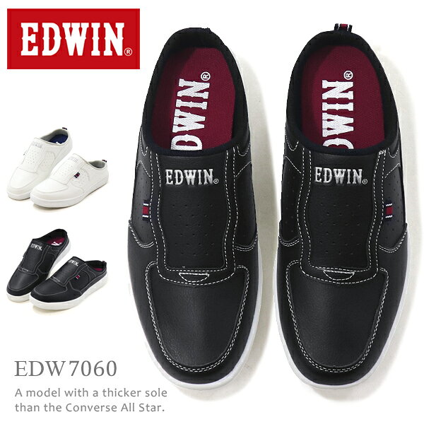 EDWIN メンズ サボサンダル モックシューズ スリッポン スリッパ サンダル サボ クロッグサンダル 靴 軽量 軽い 仕事 オシャレ エドウィン EDW-7060