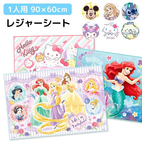 Vinyl Sheets - レジャーシート 子供用 1人用 敷物 レジャーマット ディズニー プリンセス サンリオ キティ アナ雪 すみっコぐらし キッズ 子供 女の子 かわいい キャラクター スケーター VS1