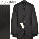 ダーバン ◆D'URBAN ダーバン◆春夏モデル 定価 110,000円 日本製 ストライプウールスーツ 黒(Y7サイズ) メンズスーツ ビジネススーツ