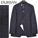 ◆D 039 URBAN ダーバン◆春夏モデル 定価 86,900円 日本製 清涼 リネンウール チェック柄ジャケット 濃紺(A4 AB7サイズ) メンズジャケット ビジネス カジュアル おしゃれ