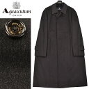 アクアスキュータム ◆Aquascutum アクアスキュータム◆定価 286,000円 日本製 カシミヤ100％ バルカラーロングコート グレー(42サイズ)(大きいサイズ・キングサイズ・ビッグサイズ)メンズコート ビジネス カジュアル