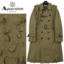 アクアスキュータム ◆Aquascutum アクアスキュータム◆【70％OFF】定価 231,000円 イタリア製 トレンチコート カーキ(40サイズ) メンズコート ビジネス カジュアル