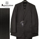 ◆Aquascutum アクアスキュータム◆春夏モデル 定価 176,000円 日本製 モヘヤ混ウール ピンストライプスーツ グレー(AB5サイズ) メンズスーツ ビジネススーツ おしゃれ