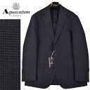 アクアスキュータム ◆Aquascutum アクアスキュータム◆春夏モデル 定価 121,000円 日本製 グレンチェック柄 麻ジャケット 紺(A7・AB5サイズ) メンズジャケット ビジネス カジュアル おしゃれ