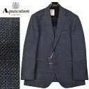 ◆Aquascutum アクアスキュータム◆春夏モデル 定価 121,000円 日本製 尾州産 麻・シルク混ウール ミックスカラージャケット 紺(AB4・AB5サイズ) メンズジャケット ビジネス カジュアル おしゃれ