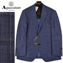 ◆Aquascutum アクアスキュータム◆春夏モデル 定価 176,000円 日本製 イタリア生地ウィンドペン柄 ニュージーランド産メリノウールジャケット 紺(AB4サイズ) メンズジャケット ビジネス カジュアル おしゃれ