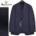 アクアスキュータム ◆Aquascutum アクアスキュータム◆春夏モデル 定価 198,000円 日本製 イタリア生地【エルメネジルド・ゼニア/Ermenegildo Zegna】リネン・シルク混ウールジャケット 紺(A5・BB4サイズ) メンズジャケット ビジネス カジュアル おしゃれ