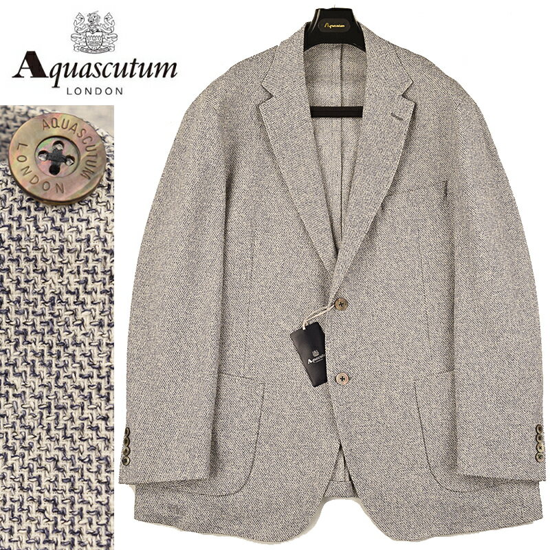 ◆Aquascutum アクアスキュータム◆春夏モデル 定価 104,500円 日本製 コットンジャケット ネイビー (4Lサイズ) (大きいサイズ・キングサイズ・ビッグサイズ)メンズジャケット