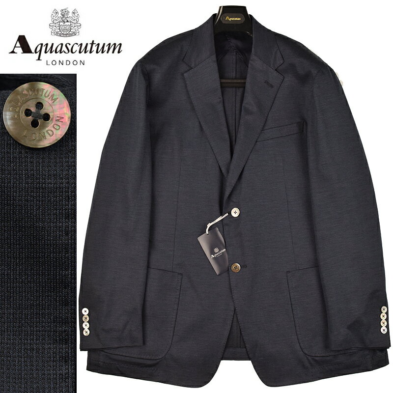 ◆Aquascutum アクアスキュータム◆春夏モデル 定価 99,000円 日本製 シルクリネンジャケット 紺(3Lサイズ)(大きいサイズ・キングサイズ・ビッグサイズ)メンズジャケット ビジネス カジュアル おしゃれ
