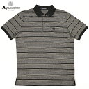 ◆Aquascutum アクアスキュータム◆定価 25,300円 日本製 半袖 ボーダーポロシャツ 黒(Sサイズ)メンズシャツ