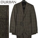 ◆D'URBAN ダーバン◆秋冬モデル 定価 132,000円 日本製チェック柄 ニュージーランドメリノウールスーツ 茶系(A6サイズ) メンズスーツ ビジネススーツ