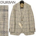 ◆D 039 URBAN ダーバン◆【70 OFF】春夏モデル 定価 86,900円 日本製 チェック柄 コットンジャケット ベージュ系(AB7サイズ)メンズジャケット ビジネス カジュアル おしゃれ