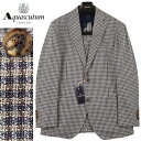 アクアスキュータム ◆Aquascutum アクアスキュータム◆春夏モデル 定価 121,000円 日本製 クラブチェック シルクウール混 コットンジャケット ネイビー系(A5・AB6サイズ)メンズジャケット ビジネス カジュアル おしゃれ