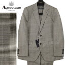 ◆Aquascutum アクアスキュータム◆春夏モデル 定価 176,000円 日本製 はっ水加工 グレンチェック柄スーツ(AB5・AB6サイズ)メンズスーツ ...