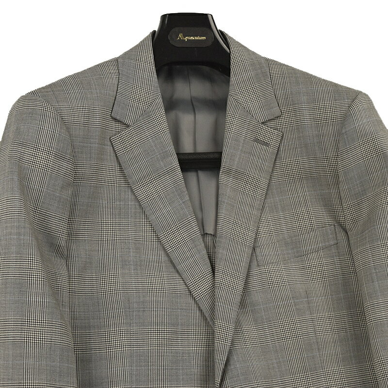 ◆Aquascutum アクアスキュータム◆春夏モデル 定価 176,000円 日本製 はっ水加工 グレンチェック柄スーツ(AB5・AB6サイズ)メンズスーツ ビジネススーツ おしゃれ