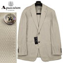 アクアスキュータム ◆Aquascutum アクアスキュータム◆【75％OFF】 春夏モデル 定価 99,000円 日本製 織柄 シルクリネンジャケット ライトグレー(大きいサイズ・キングサイズ・ビッグサイズ) メンズジャケット ビジネス カジュアル おしゃれ