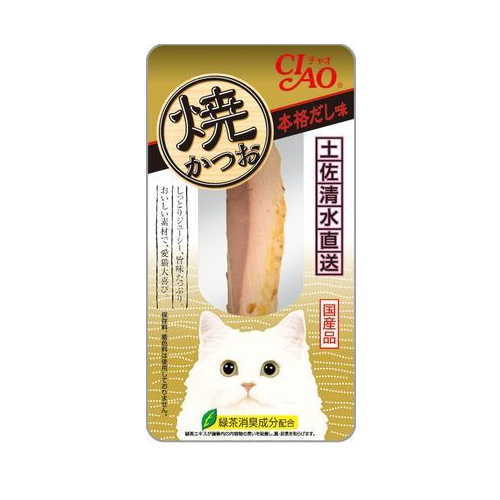 【4632】チャオ　焼かつお 本格だし味×1本　いなばペットフード　CIAO