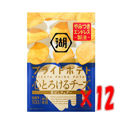Rakuten - プライドポテト 心とろけるチーズ 50g×12袋(1ケース) 湖池屋 コイケヤ フライドポテト ポテチ ポテトチップス 日本産馬鈴薯 国産芋100％ プレゼント 販売期間限定 送料無料 ☆9【6310】