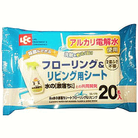 お掃除シートレック　水の激落ちシートフローリング＆リビング用シートアルカリ電解水使用　20枚入※60個まで1配送可※※パッケージリニューアル有※