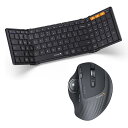 【P10】トラックボールマウス+折り畳みキーボード セット Bluetooth ワイヤレス 肩疲労軽減 5段階DPI JIS日本語配列 テンキー 2.4G/Bl...