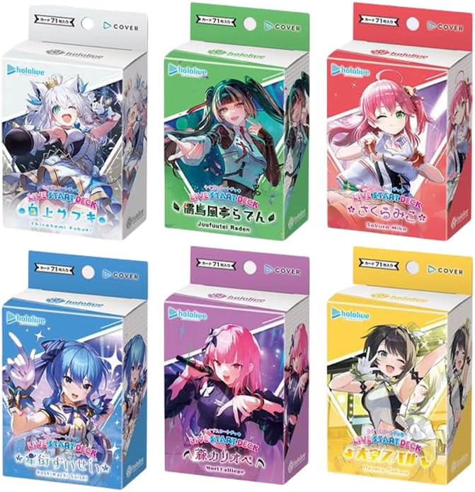 hololive OFFICIAL CARD GAME ライブスタートデッキ 白上フブキ 儒烏風亭らでん さくらみこ 星街すいせい 森カリオペ 大空スバル