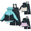 デサント(DESCENTE)(キッズ)ジュニア 子供 スキーウェア スノーボードウェア 上下セット サイズ調整 ガールズ スーツ DWJUJH03X 130 1...