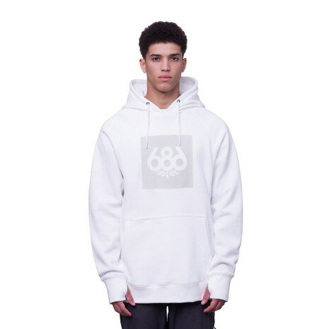 686（686）（メンズ）スノーボード ウェア プルオーバー フーディー KNOCKOUT PULLOVER HOODY M3FAFLC137-WHITE