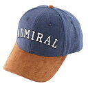 【買いまわりでポイント最大10倍！】アドミラル（Admiral） 【多少の傷汚れありの為大奉仕】DENIMU&PU レザーキャップ ADMB732F-NVY （Men's）