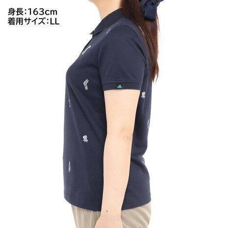アディダス（adidas） ゴルフウェア PLAY モノグラム半袖ポロシャツ YY439 HA0182 HA0183（レディース）