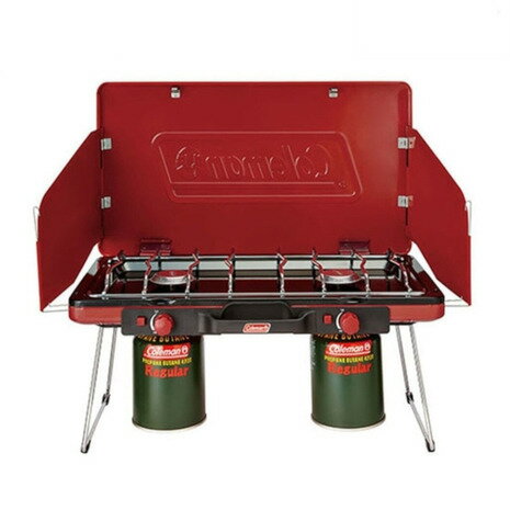 コールマン(Coleman) バーナー コンロ パワーハウス LPツーバーナーストーブII レッド 2000021950 BBQ (メンズ、レディース)