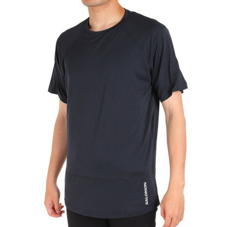 サロモン（SALOMON）（メンズ）半袖Tシャツ CROSS RUN クロスラン LC1869400 ブラック