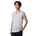 ミズノ(MIZUNO)(メンズ)カルエアー 速乾 アンダーシャツ Vネック ノースリーブ C2JAB11304 シルバー